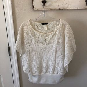 White, lacy top